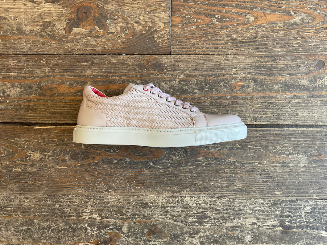 Jeffery West Pink Woven Sneaker (Off-White Sole) - Mensroomlifestyle