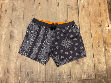 Replay Beachwear, Swimming Shorts, Grey and White Floral Pattern - Mensroomlifestyle
