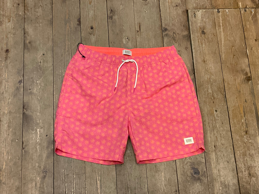 Scotch & Soda, Endless Summers  Swimming Shorts, Pink and Orange - Mensroomlifestyle