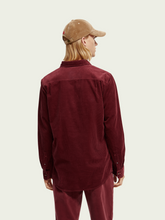 Load image into Gallery viewer, Scotch &amp; Soda Regular Fit Cotton Corduroy Shirt - Bordeaux - Mensroomlifestyle
