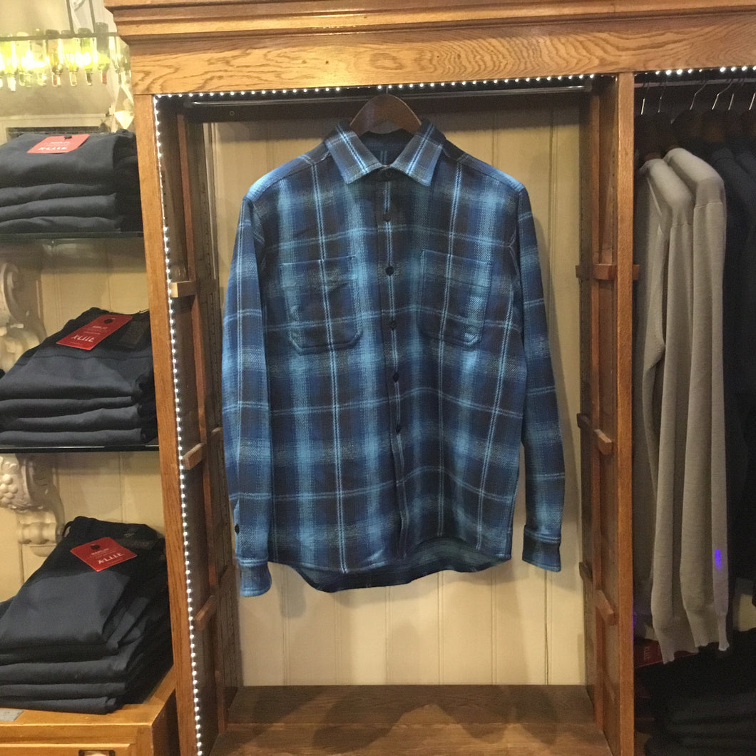 London Dandy Blue Checked Over-Shirt