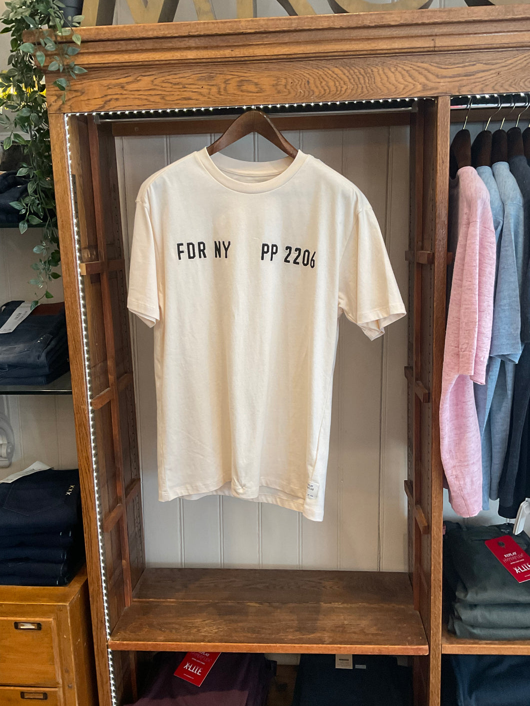 Replay ‘FDR NY’ Off-White T-Shirt