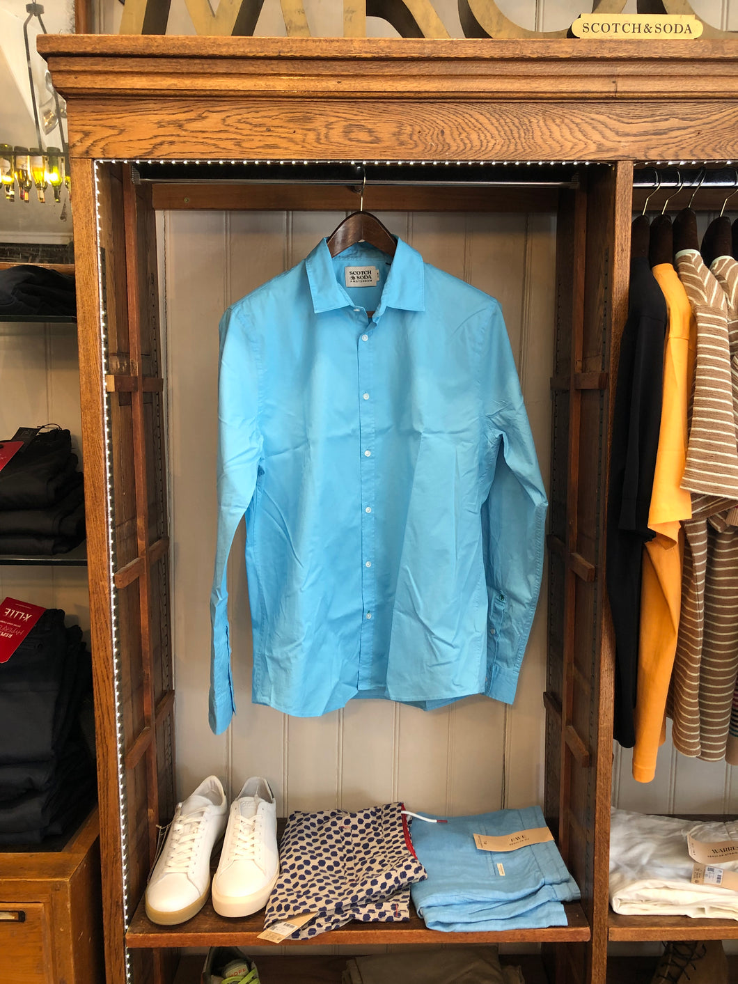 Scotch & Soda Lagoon Blue - Long-Sleeved Shirt