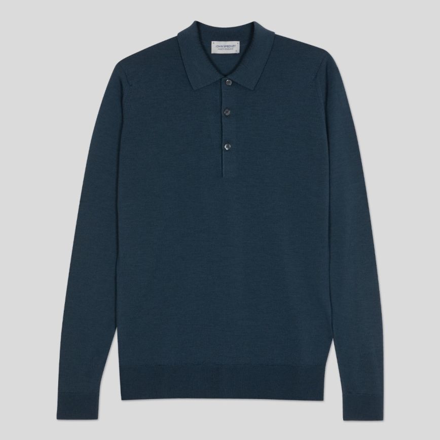 John Smedley - Belper Shirt - Navy - Extra Fine Merino Wool