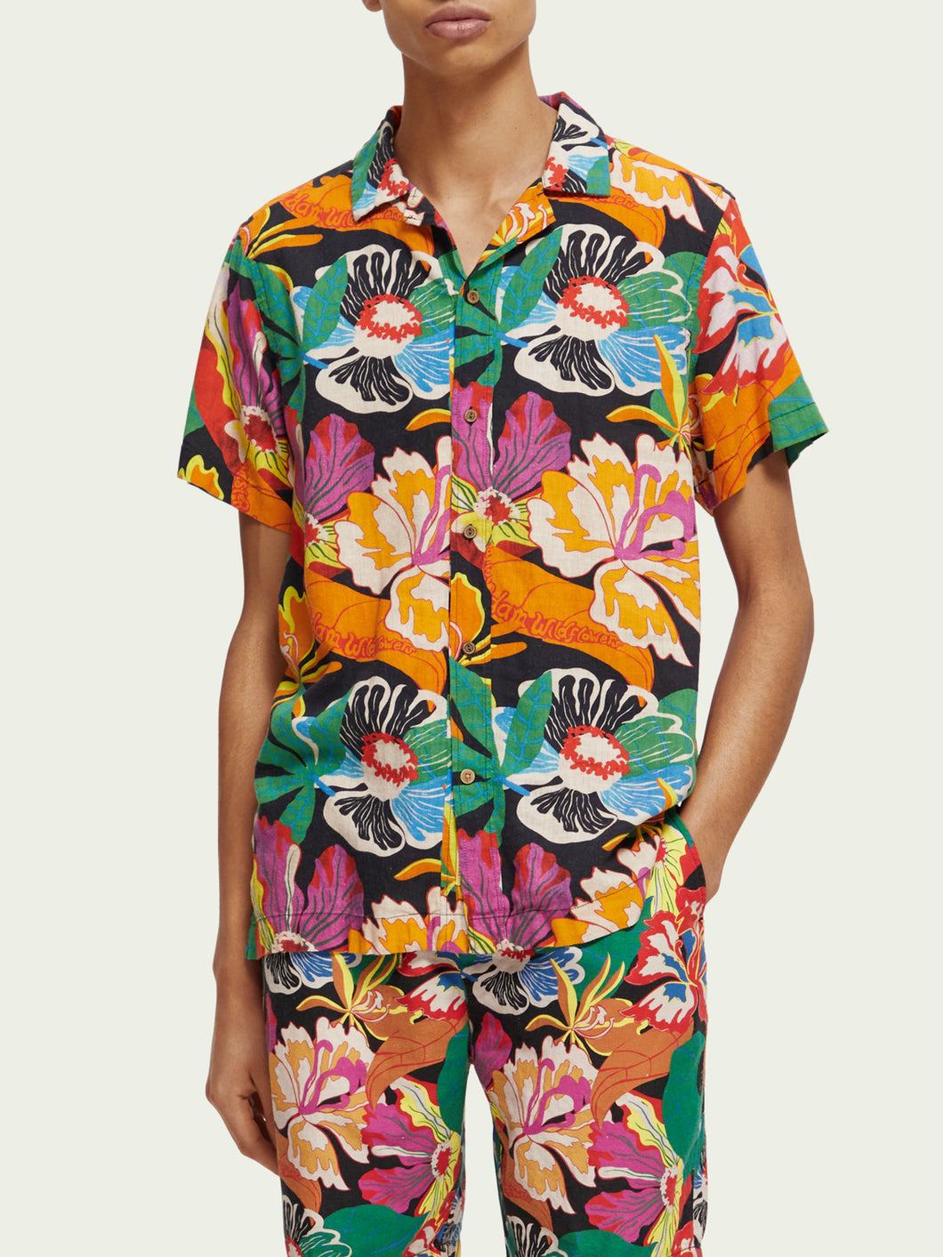 Scotch & Soda Printed short-sleeved shirt - Mensroomlifestyle