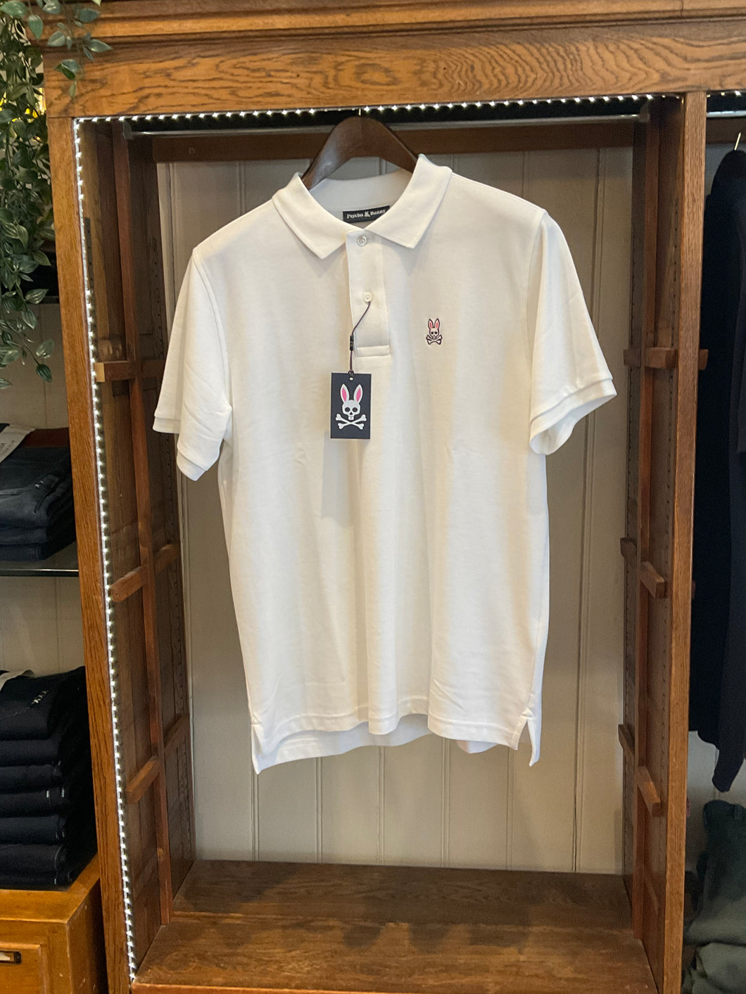 Psycho Bunny, White Short Sleeve Polo - Mensroomlifestyle