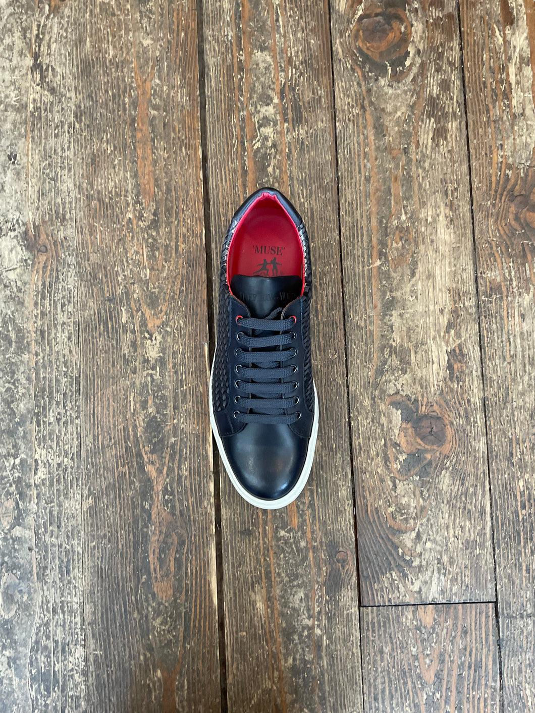 Jeffery West Grey Woven Sneaker (Off-White Sole)