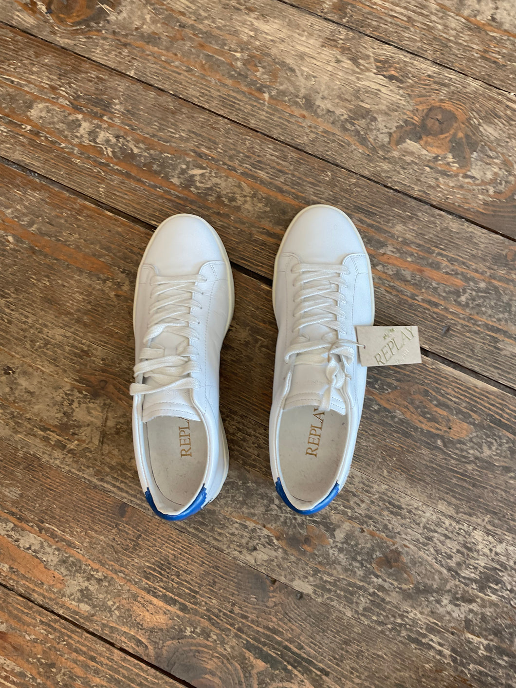 Replay Warburton Blue Accent Sneakers