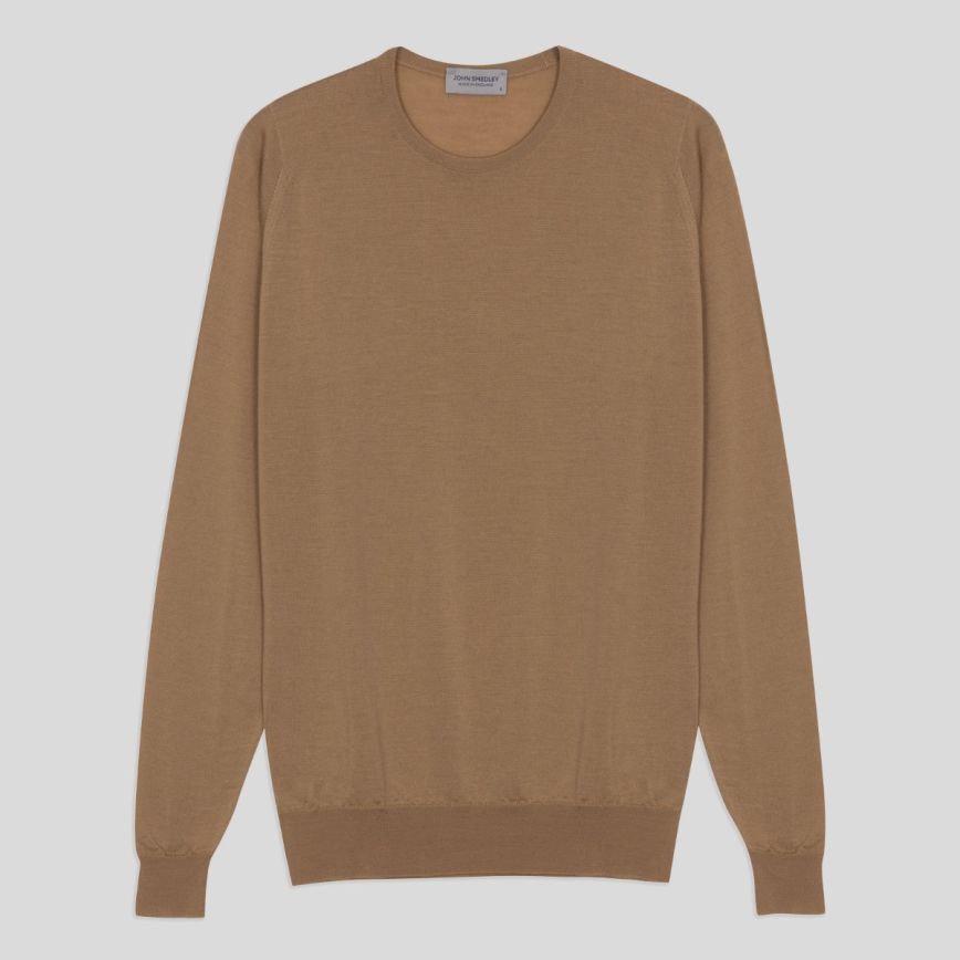 John Smedley - Lundy Pullover - Light Camel - Extra Fine Merino Wool