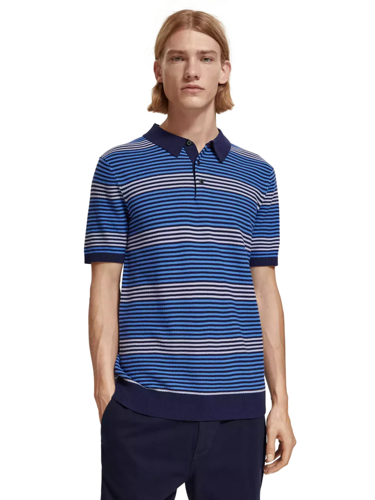 Scotch & Soda Polo Shirt - Blue Multi Stripe