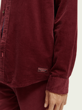 Load image into Gallery viewer, Scotch &amp; Soda Regular Fit Cotton Corduroy Shirt - Bordeaux
